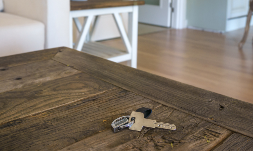 Keys on a table